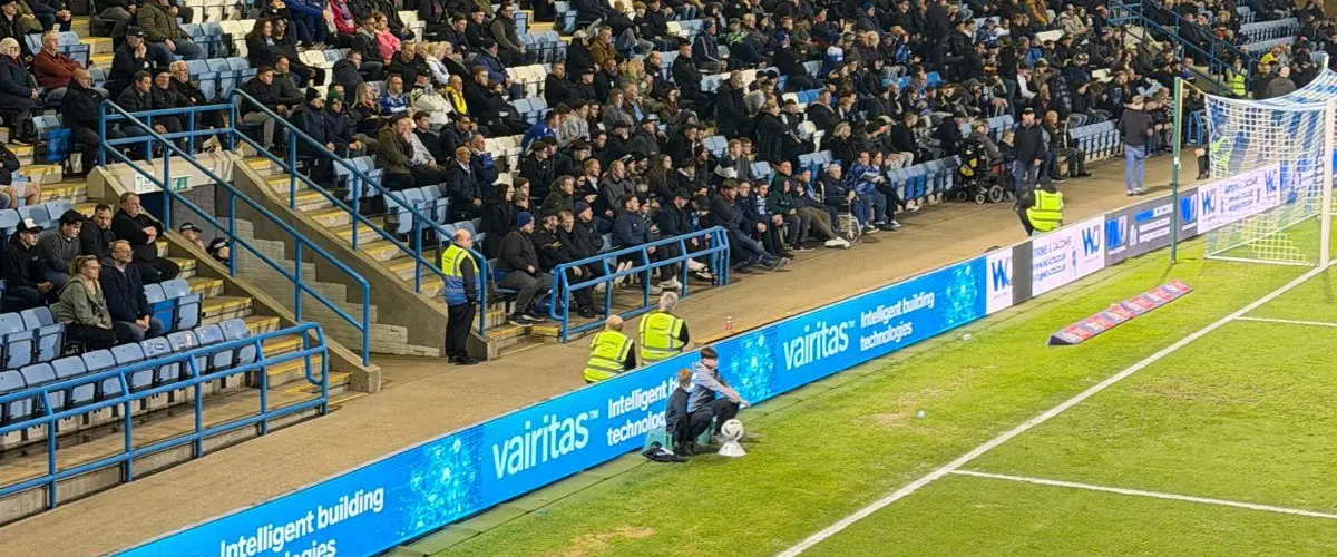 The Rainham End at Priestfield Stadium on matchday